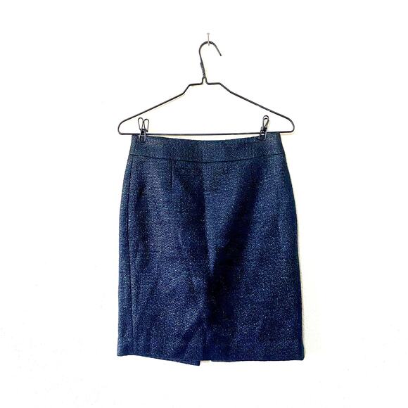 Banana Republic Skirt Size 2 Petite Black Mini Tweed Work Professional EUC - Picture 1 of 5